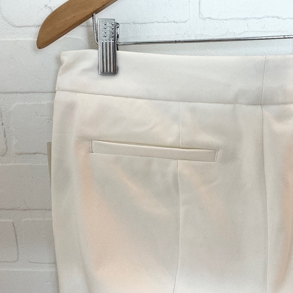 NWT Ecru Trousers Dress Pants Ankle Split hem Crop Ivory Off-White Coastal Sz 2 - Picture 8 of 16